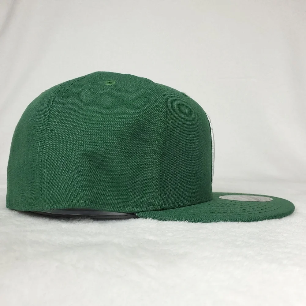 Atlanta Braves Mitchell & Ness MLB Fitted 7 3/8 Flatbill Cap Hat Green NWT‎